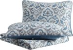 Juego de funda de edredón Tommy Bahama Cape Verde Revman International 207909 tamaño individual color gris