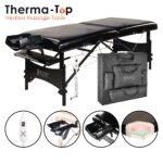 Mesa de masaje portátil Galaxy Therma Top Master de 30" Pacakge Beauty Bed Built Black