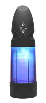 Masturbador con luces estroboscópicas de LoveBotz, multifunción, recargable, con percutor.