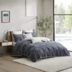 Juego de cama Kandula INK+IVY II13-565 colcha matrimonial queen 3 piezas estampado floral con elefantes naranja oscuro 1