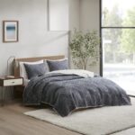Juego de cama Kandula INK+IVY II13-565 colcha matrimonial queen 3 piezas estampado floral con elefantes naranja oscuro 1