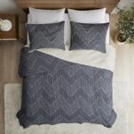 Juego de cama Kandula INK+IVY II13-565 colcha matrimonial queen 3 piezas estampado floral con elefantes naranja oscuro 1