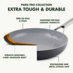 Batería de cocina juego de ollas y sartenes GreenPan Paris Pro CC000045-001 antiadherente de cerámica anodizada dura 11