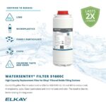 Bebedero de Agua y Llenador de Botellas Elkay LZSTL8WSLP Doble Altura ADA Refrigerado Gris Granito