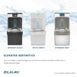 Bebedero de Agua y Llenador de Botellas Elkay LZSTL8WSLP Doble Altura ADA Refrigerado Gris Granito