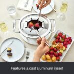 Juego de olla para fondue All-Clad Specialty E470S264 de acero inoxidable 12 piezas plateado