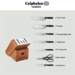 Juego de cuchillos autoafilables clásicos Calphalon con tecnología SharpIN, Marrón 1932932