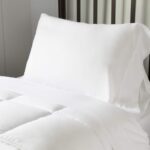Juego de ropa de cama MALOUF MA01CKWHWHBB California King blanco sabanas edredon fundas