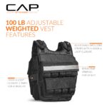 CAP - Chaleco con peso ajustable de 20 a 150 libras para entrenamiento de fuerza, correr y entrenamientos, chaleco de pe