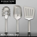 Batería de cocina Calphalon 1948248 juego de ollas y sartenes antiadherentes 10 piezas asas de acero inoxidable apto par