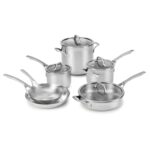 Batería de cocina Calphalon 1950766 antiadherente de aluminio anodizado 10 piezas plateado
