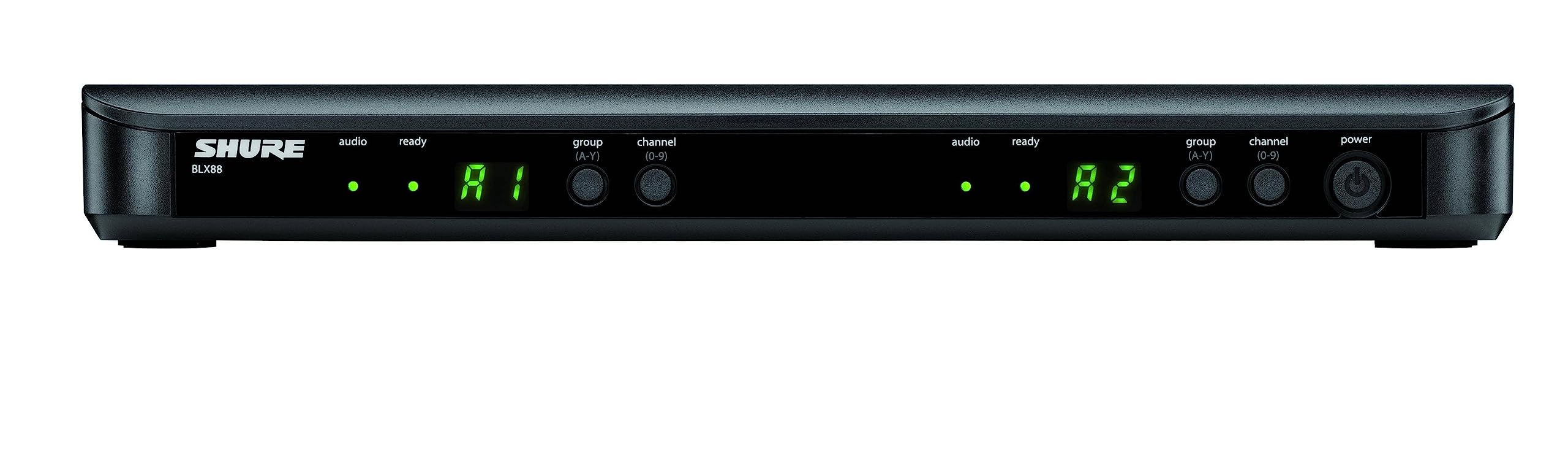 Shure BLX88 Receptor de doble canal - para uso con sistemas inalámbricos BLX, transmisores vendidos por separado | Banda