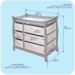 Mesa cambiadora Badger Basket con seis cestas, Gris