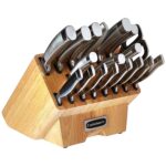 Cuisinart C77SS-19P Normandy Juego de Cubiertos con Bloque de 19 Piezas, Acero Inoxidable C77SS-19P