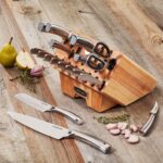 Cuisinart C77SS-19P Normandy Juego de Cubiertos con Bloque de 19 Piezas, Acero Inoxidable C77SS-19P