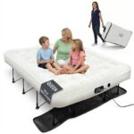 Colchón inflable de cama con marco y funda rodante Ivation EZ-Bed IV-IAEZBQA120BG bomba integrada autoapagado