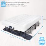 Colchón inflable de cama con marco y funda rodante Ivation EZ-Bed IV-IAEZBQA120BG bomba integrada autoapagado