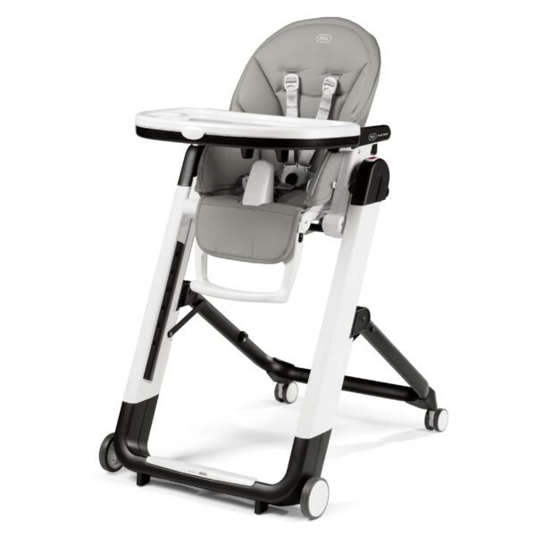 Peg Perego Siesta, Silla Alta Plegable y Reclinable Crece Con el Bebé, Altura Ajustable, Limpieza Rápida y Ruedas Fácile
