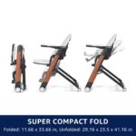 Peg Perego Siesta, Silla Alta Plegable y Reclinable Crece Con el Bebé, Altura Ajustable, Limpieza Rápida y Ruedas Fácile