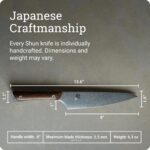 Shun Kanso - Cuchillo de chef de 8 pulgadas, cuchillo de cocina japonés hecho a mano, hoja de acero inoxidable AUS10A, m