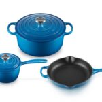 Juego de horno holandés Le Creuset MS1605 59SS de hierro fundido esmaltado 5 piezas azul marsella