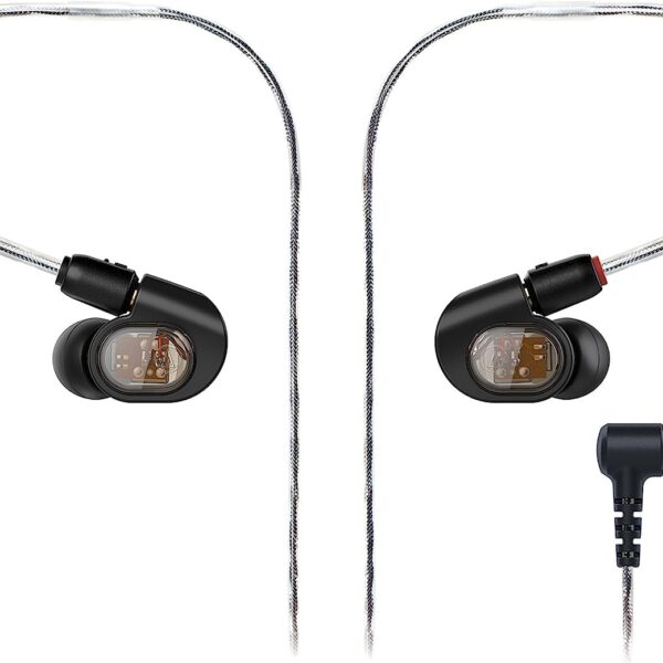 Audio-Technica ATH-E70 Auriculares profesionales con monitor intrauditivo, color negro