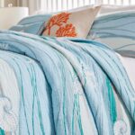 Juego de edredón bordado costero Greenland Home Fashions Maui GL-1512AMSK tamaño King California King 3 piezas