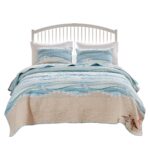 Juego de edredón bordado costero Greenland Home Fashions Maui GL-1512AMSK tamaño King California King 3 piezas