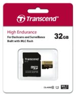 TRANSCEND INFORMACIÓN Tarjeta Microsd de alta resistencia de 32 GB con adaptador (TS32GUSDHC10V)