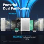 Purificador de aire inteligente Coway Airmega 400 111012 filtro HEPA verdadero hasta 145 m2 color blanco