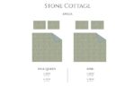 Juego de edredón Stone Cottage Emilia Revman International 214351 King 100% algodón reversible ligero transpirable verde