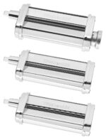 Accesorio para pasta KitchenAid KSMPRA juego 3 piezas rodillo laminador cortador espagueti fettuccini acero inoxidable p