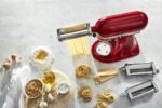 Accesorio para pasta KitchenAid KSMPRA juego 3 piezas rodillo laminador cortador espagueti fettuccini acero inoxidable p