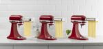 Accesorio para pasta KitchenAid KSMPRA juego 3 piezas rodillo laminador cortador espagueti fettuccini acero inoxidable p