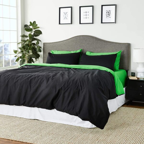 Juego de ropa de cama bicolor Tache Home Fashion DUALColorGreen-C tamano California King color verde