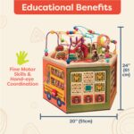 B. toys – Youniversity – Cubo de actividades de madera – Centro de aprendizaje y desarrollo – Juguetes para niños pequeñ