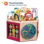 B. toys – Youniversity – Cubo de actividades de madera – Centro de aprendizaje y desarrollo – Juguetes para niños pequeñ