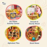 B. toys – Youniversity – Cubo de actividades de madera – Centro de aprendizaje y desarrollo – Juguetes para niños pequeñ