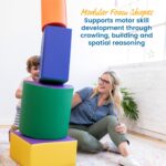 ECR4Kids SoftZone - Juego de trepar y gatear, bloques de construcción, surtido, 5 piezas
