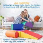 ECR4Kids SoftZone - Juego de trepar y gatear, bloques de construcción, surtido, 5 piezas