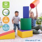 ECR4Kids SoftZone - Juego de trepar y gatear, bloques de construcción, surtido, 5 piezas
