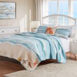 Juego de Edredon Costero King California King Greenland Home Fashions GL-1512ABSK coleccion Maui 5 piezas con almohadas