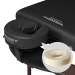 Master Massage Newport - Mesa de masaje portátil con cojín más denso de 2.5 pulgadas, madera dura teñida de nogal, cable