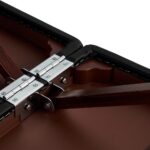 Master Massage Newport - Mesa de masaje portátil con cojín más denso de 2.5 pulgadas, madera dura teñida de nogal, cable