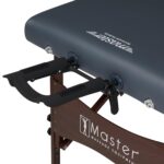 Master Massage Newport - Mesa de masaje portátil con cojín más denso de 2.5 pulgadas, madera dura teñida de nogal, cable