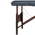 Master Massage Newport - Mesa de masaje portátil con cojín más denso de 2.5 pulgadas, madera dura teñida de nogal, cable