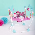 Bright Starts Disney Baby MINNIE MOUSE PeekABoo Centro de Actividades Saltador para Bebé con 8 Juguetes, Luces y Sonidos