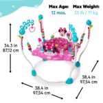 Bright Starts Disney Baby MINNIE MOUSE PeekABoo Centro de Actividades Saltador para Bebé con 8 Juguetes, Luces y Sonidos