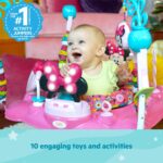 Bright Starts Disney Baby MINNIE MOUSE PeekABoo Centro de Actividades Saltador para Bebé con 8 Juguetes, Luces y Sonidos