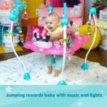 Bright Starts Disney Baby MINNIE MOUSE PeekABoo Centro de Actividades Saltador para Bebé con 8 Juguetes, Luces y Sonidos